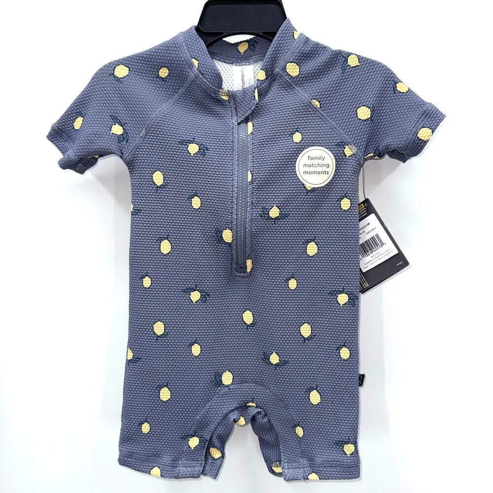 NWT Gerber Modern Moments Toddler Rashguard One-Piece Swimsuit 6/9m